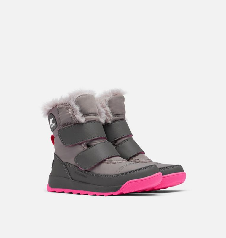 Kids Snow Boots Grey - Sorel Childrens Whitney™ II Strap - 964572-BKL